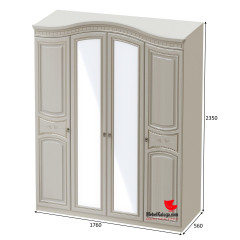 Шкаф 4х дверный Николь (2350x1760x560)