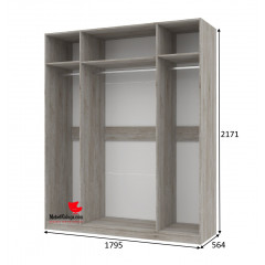 Каркас шкафа комбинированного Скания с 4 дверями